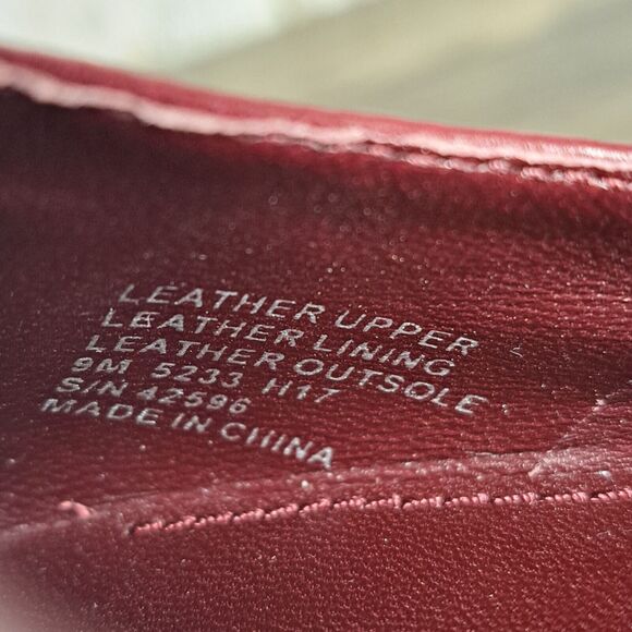 Tory Burch Elizabeth 40mm Round Toe Leather Pump Women's Sz 9 M Burgundy (NWOB) - Picture 9 of 9